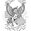 Трафарет для розмальовки,H10,Єдиноріг