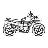 Трафарет для розмальовки,H15#,Мотоцикл