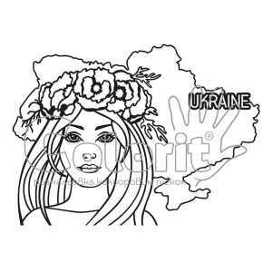 Трафарет для розмальовки «Україночка»