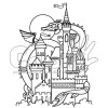 Трафарет для розмальовки,H20#,Фортеця