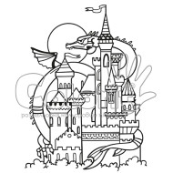 Трафарет для розмальовки,H20#,Фортеця