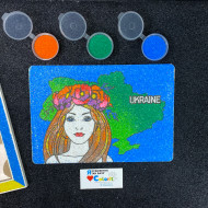 Трафарет для розмальовки,H16#,Україночка